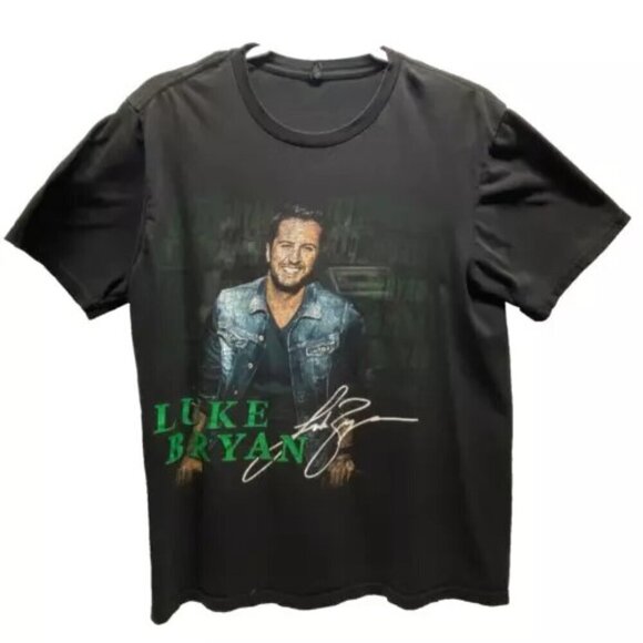 Luke Bryan Concert Tour Shirt Adult Medium Black District Very Important Tee GUC - Picture 1 of 9